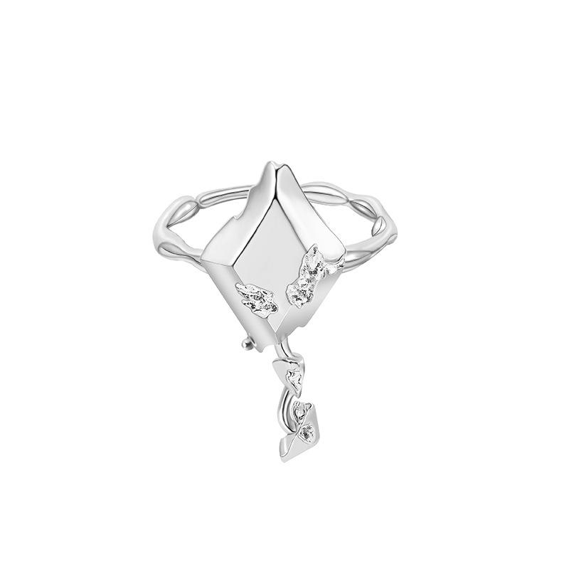 Niche Design Sense Dark Wind Butterfly Diamond Zircon High Sense Punk Retro Personality Trendy Cool Female Index Finger Ring