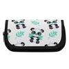 Pen Case Practical Design Tough 300D Polyester High Capacity with Dual Compartments for Pens Ruler Eraser Scissors for Students