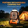 Ventilador Portátil Recargable Para Camping Con Luz LED Y Control Remoto Para Escritorio