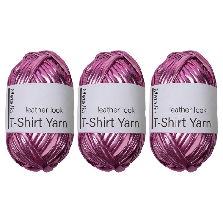 3 Rolls Metallic Polyester Cord 32.8Yard Each Knitting Thread Yarn For Handmade Bag Purses Wallets Braiding Stitching