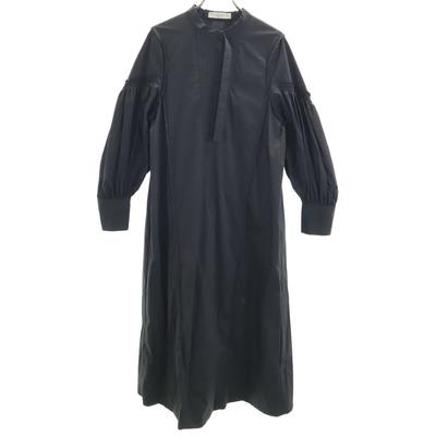 PUBLIC TOKYO Made In Japan Long Sleeve Stretch Long Dress F Gray Women Used