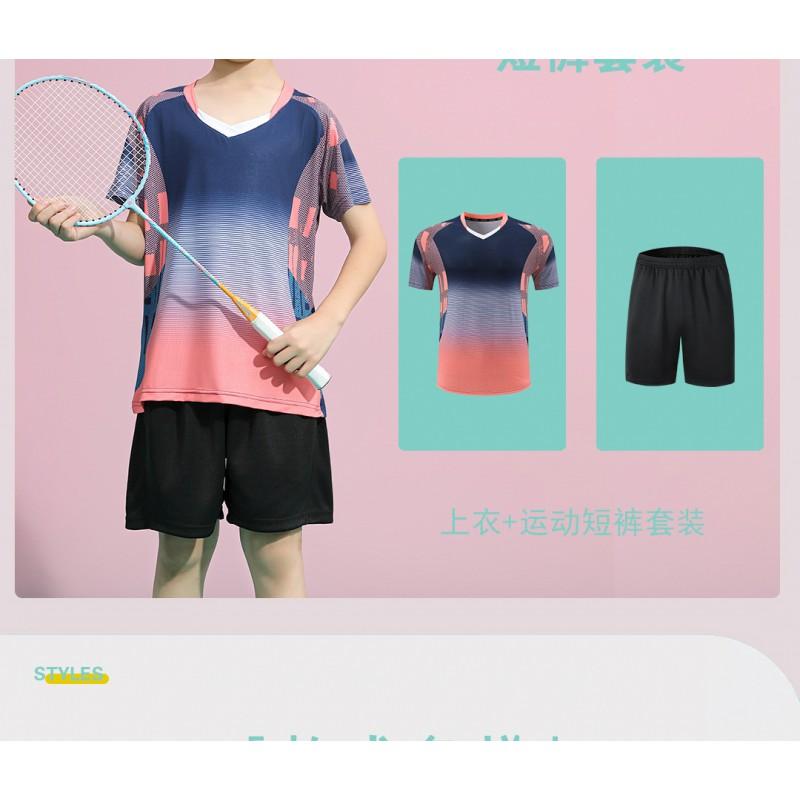 Kids Quick-Dry Badminton Table Tennis Sport Set Boys Girls Athletic Training Outfit Lightweight