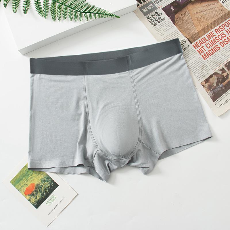 Pánské modální bezešvé bílé boxerky, antibakteriální a prodyšné, mládežnický styl, balení 60 kusů