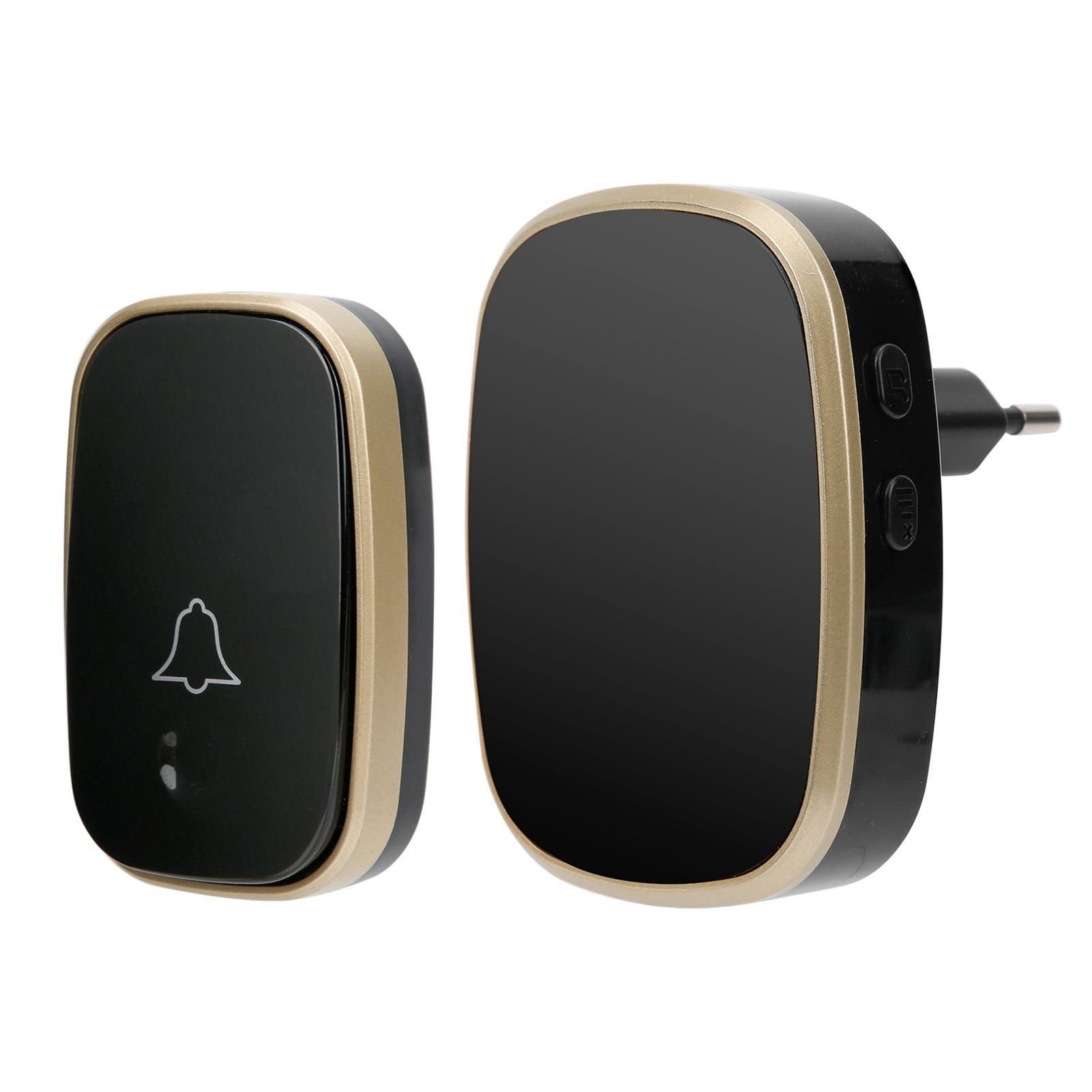 Wireless Doorbell Remote Control Waterproof 4 Level Adjustable Volume 85‑26V