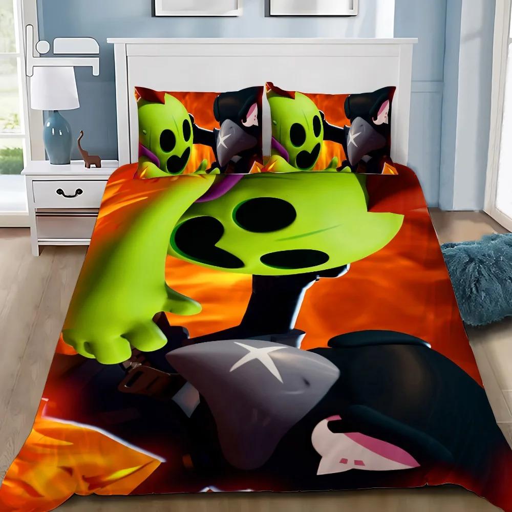 

Настраиваемый Аниме Игры B-Brawl-Leons Комплект Постельного Белья Игры Пододеяльник Наволочка Взрослый Мальчик Девочка Украшение Спальни Односпальный/Двуспальный 100x135cm-2pcs
