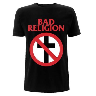 Camiseta unisex negra clásica de Bad Religion Buster Cross