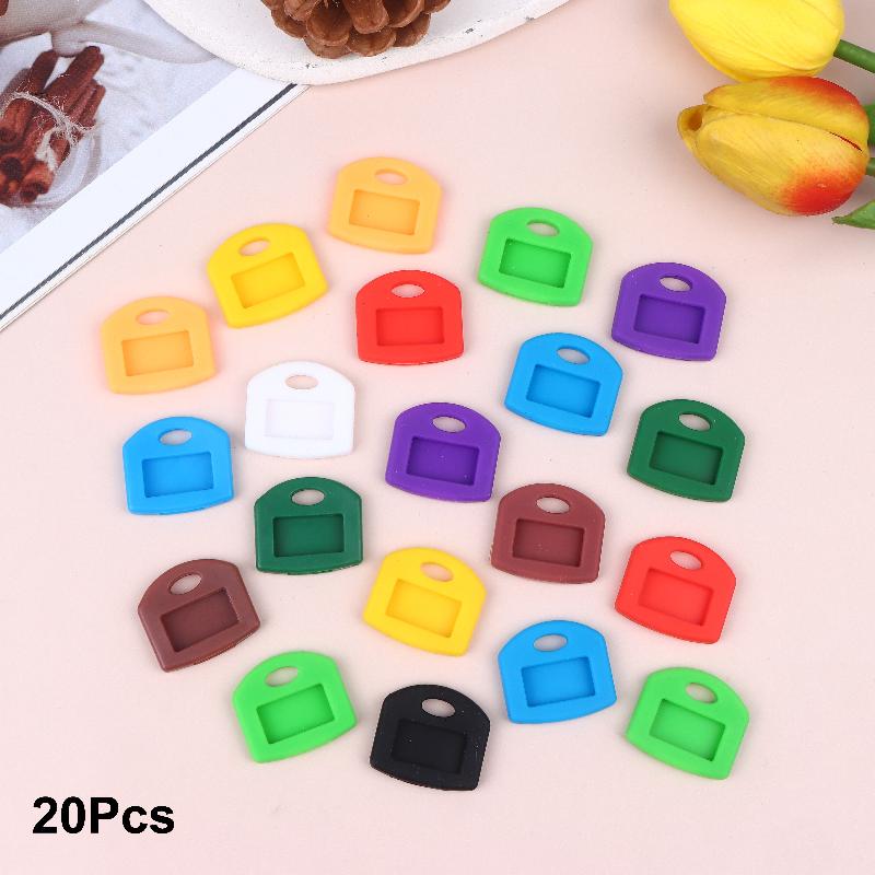 Colorful Silicone Key Identifier Caps 12 Pack Flexible Key Covers for Easy Key ID in School Apartment