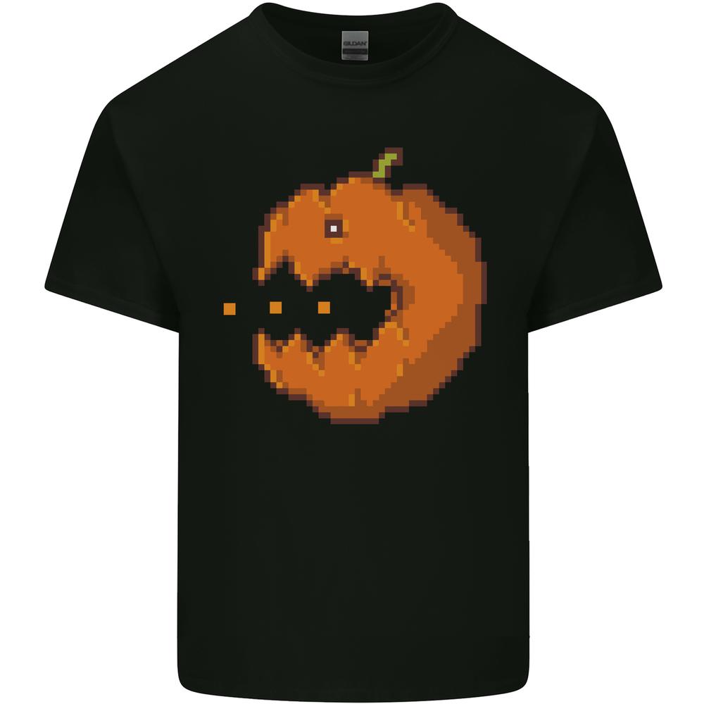 Retro Video Games Halloween Pumpkin Funny Unisexs Cotton TShirt Tee Top