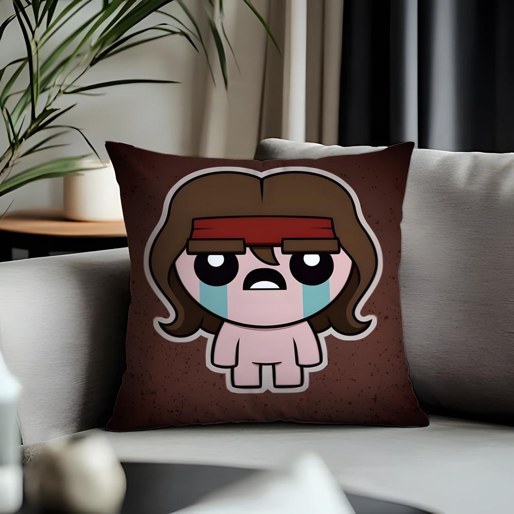 Hot Tthe Binding of Isaacable Cushion Cover Antidustmite Pillowcase Invisible Zipper Silky Short Plush Sofa Cushion Cover