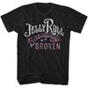 Maglietta Musicale Jelly Roll Beautifully Broken Dipinta di Nero