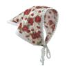 Eleganter Dreieckstuch mit Blumenmuster Atmungsaktives Kopftuch für Damen Französische Kopfbedeckung für Musikfestival