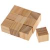 10 Pieces Square Wooden Blocks Cubes Embellishments for Crafts DIY Puzzle Making