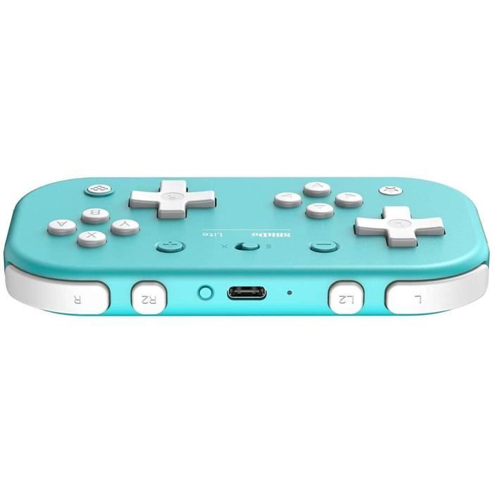 8BitDo Lite Turquoise Manette Bluetooth Pour Switch Lite, Switch Et Windows