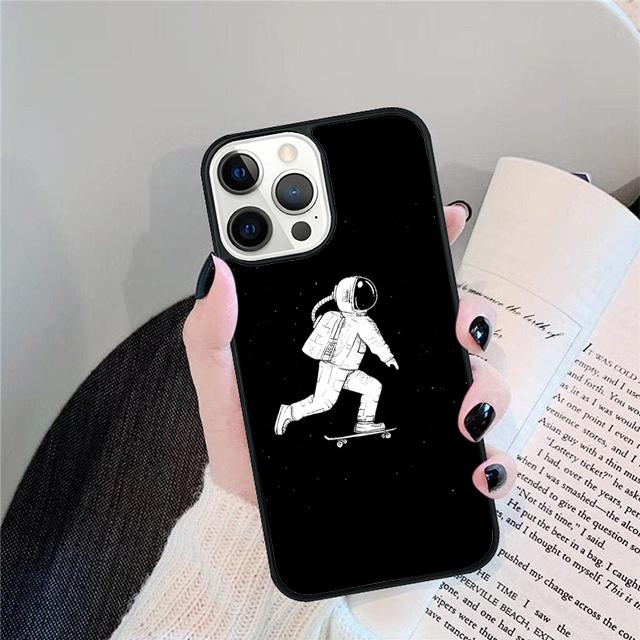 Aesthetic Space Moon Astronaut Mobile Phone Cases Cover For iPhone 17 Air 16 15 14 12 13 11 Pro MAX Apple Plus SE2020