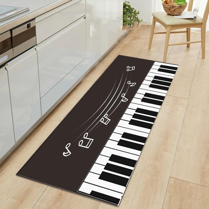 Tappeto stampato in 3D serie tastiera di pianoforte, tappeto grande, tappeti per soggiorno camera da letto, tappeti per cucina Tappetini antiscivolo