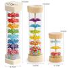 Montessori Baby Rain Stick Ergonomic Grip Rainbow Rattle Educational Sensory Toy for Baby Grasping Ability Training