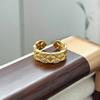 Medieval Vintage Flower Butterfly Brushed Opening Ring Light Luxury Niche Exquisite Zircon High-End Ring Woman
