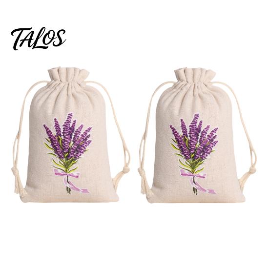 Sacos Decorativos de Sachê 2 Peças Sacos com Cordão, com Estampa Floral, Tecido de Poliéster e Algodão Respirável Malha Pequena Bolsas de Armazenamento Bolsas, Sachês Portáteis,