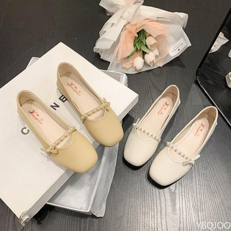 Fashion Square headed women's spring autumn shoes with shallow mouth thick heel  casual versatile simple comfortable daily women's shoes