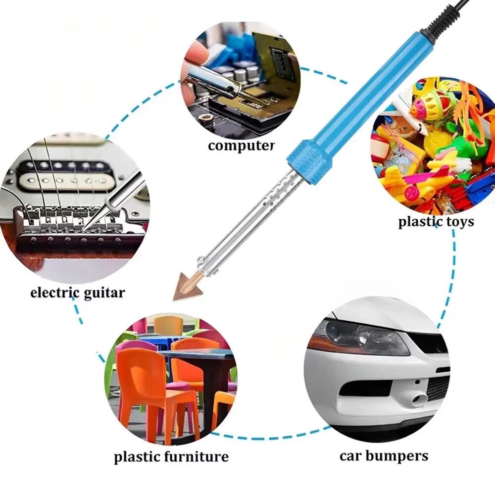 Portable 80W Car Plastic Welding Repair Kit For Bumper Kayak Repair Solder Rework Station Heat Repair Tool EU Plug