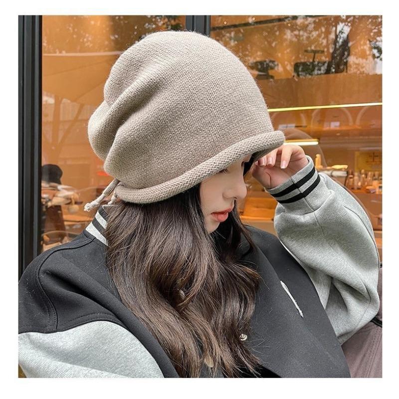 Women S Autumn Winter Slouchy Knit Hat Warm Ear Protection Beanie
