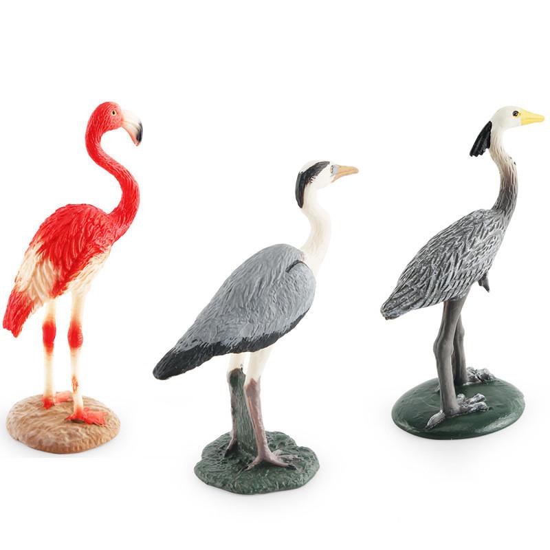 Realistische PVC-Tischfiguren von Flamingos, Reihern und Kranichen – dekorative, verspielte Figuren
