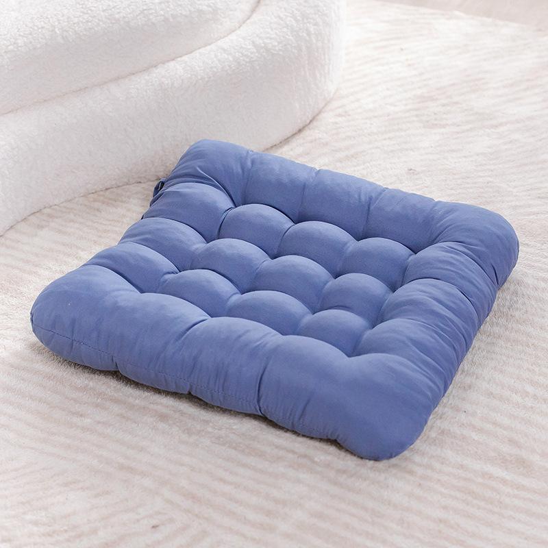 Cushion Thickened Solid Color Grinding Wool Chair Cushion Office Computer Chair Cushion Winter Student Fart Cushion