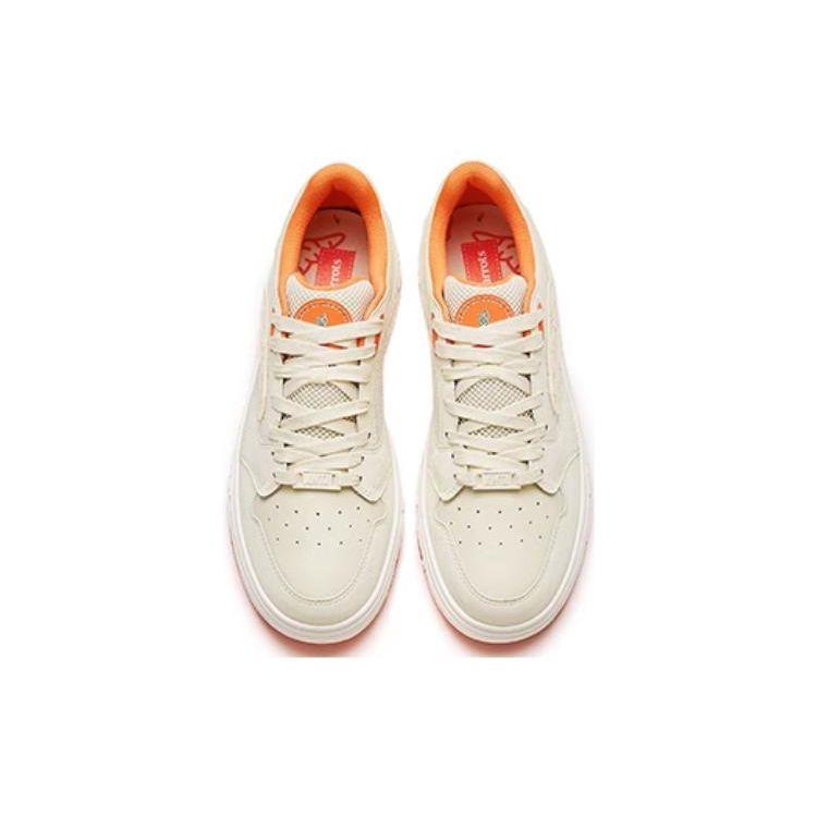Anta Comfortable Versatile Lightweight Low-Top Skate Shoes Men Sneakers Off-White Orange 112338053-2