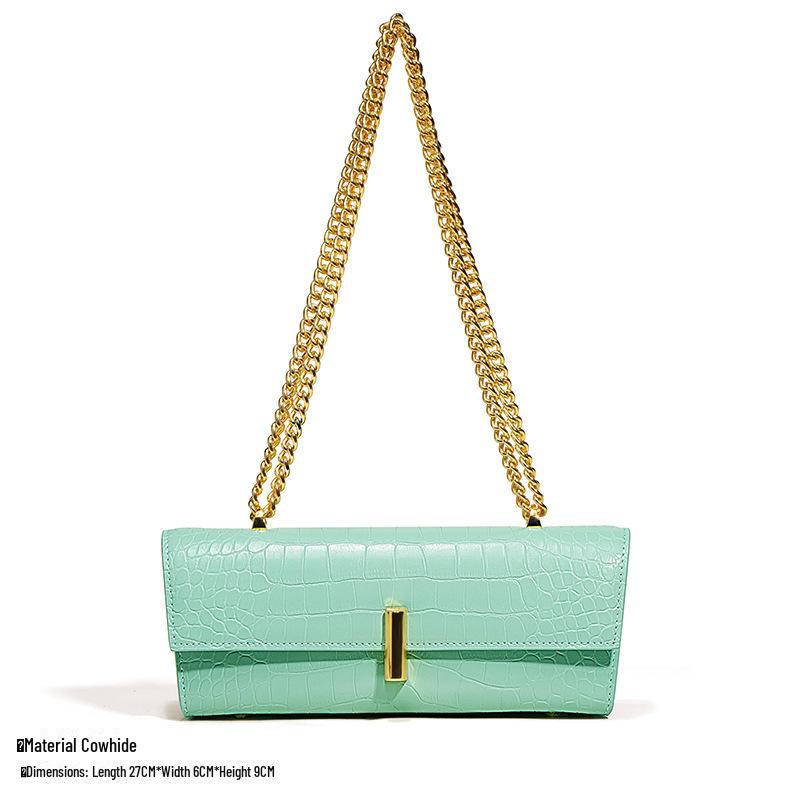 2024 Spring Women’s Genuine Leather Crossbody & Shoulder Square Bag – Trendy Underarm Handbag