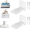 Heavy-Duty Invisible Floating Bookshelf Holder No Drill Hidden Hanging Storage Organizer for Bedroom Living Room Office Library