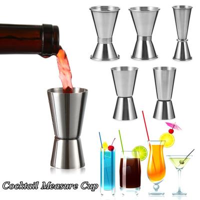 Dual Shot Barware Stainless Steel Measure Jigger Cocktail Mug Measure Cup Bar Tools