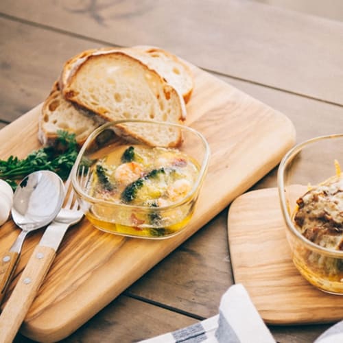 HARIO (Hario) Hergestellt in Japan Hitzebeständige Glas-Aufbewahrungsbehälter, Quadratisch, 250ml, BUONO kitchen KST-25-TW, 6er Set, Klar