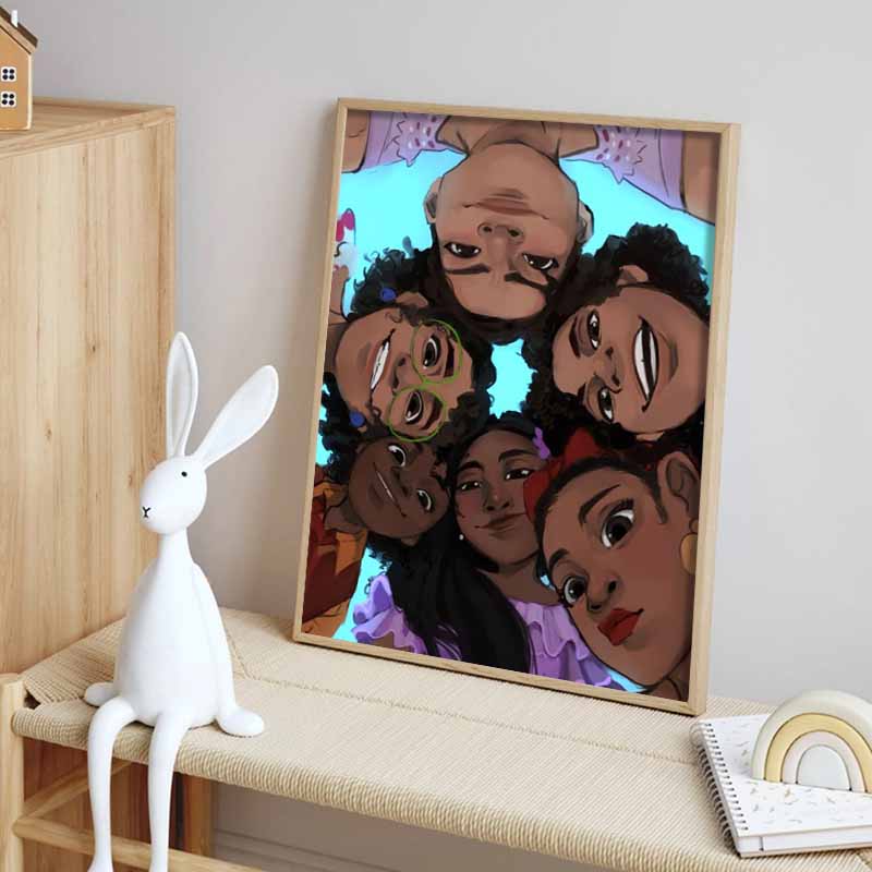 Disney 5D DIY Diamond Painting Maliga Family Portrait Illustration Shot from Below Embroidered Mosaic Cross Stitch Home Decor Gift Craft