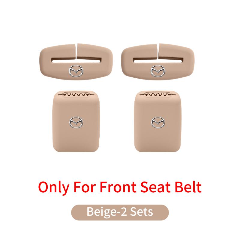 4PCS Silicone Car Seat Belt Buckle Clip Covers Front Seat Accessories For Mazda 2 3 5 6 CX5 MX-5 CX7 CX3 CX-30 CX-50 MX-30 IUE2