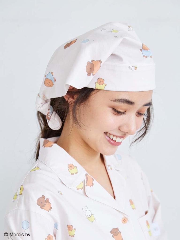 print flannel nightcap PWGH244501 PNK Free Size [Gelato Pique] Dick BrunaAll-over Women's