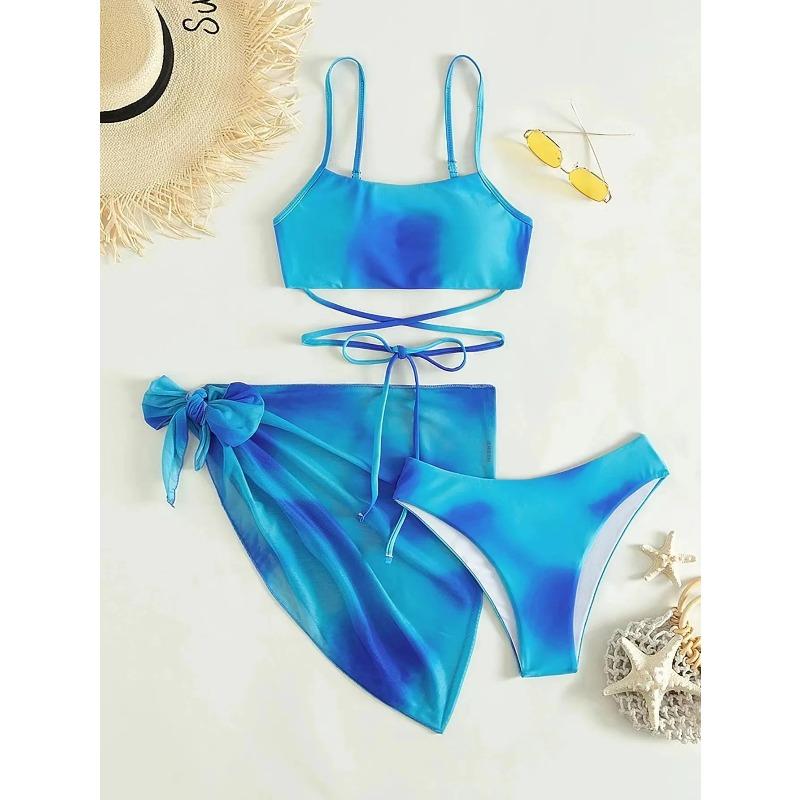 Sexy Women Brazilian Swimsuit Push Up Bra Bikini Set 3 Piece Swim Suit Skirt Swimwear Beachwear Bathing Maillot De Bain Femme