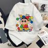 Crayon Shin Chan Clown Print T Shirt Unisex Women Oversized Cute Cartoon Graphic Short Sleeve Casual Tee