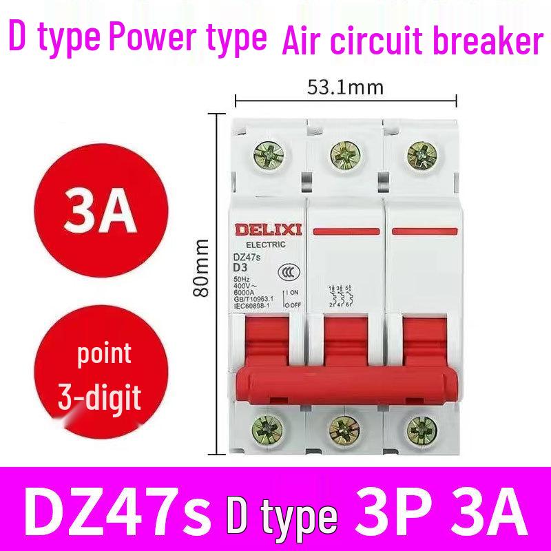 Delixi DZ47S Circuit Breaker: Air Switch for Single/Three-Phase, 1P/2P/3P/4P.
