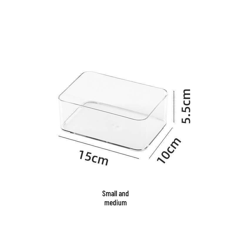 Japanese Transparent Plastic Desktop Organizer with Compartments - Ideal for Kitchen Utensils, Stationery, and Small Items Storage.
