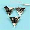 Brooch Triangle Oasis Snow Mountain Decorative Alloy Pin For Backpacks Clothing And Hats