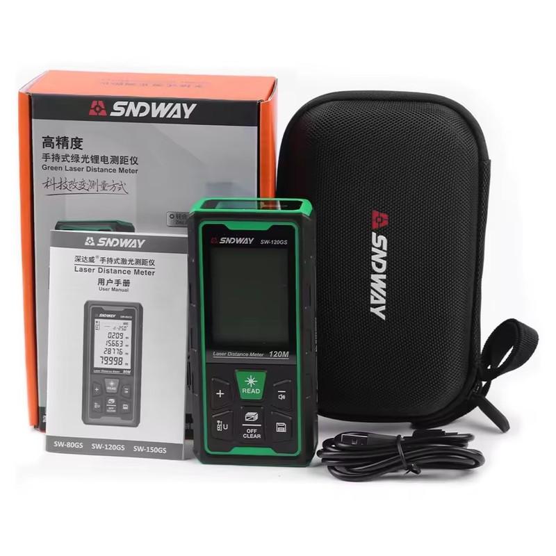SNDWAY Laser Distance Meter Digital Rangefinder 80M 120M 150M Professional Green Laser Measure Range Finder SW-80GS
