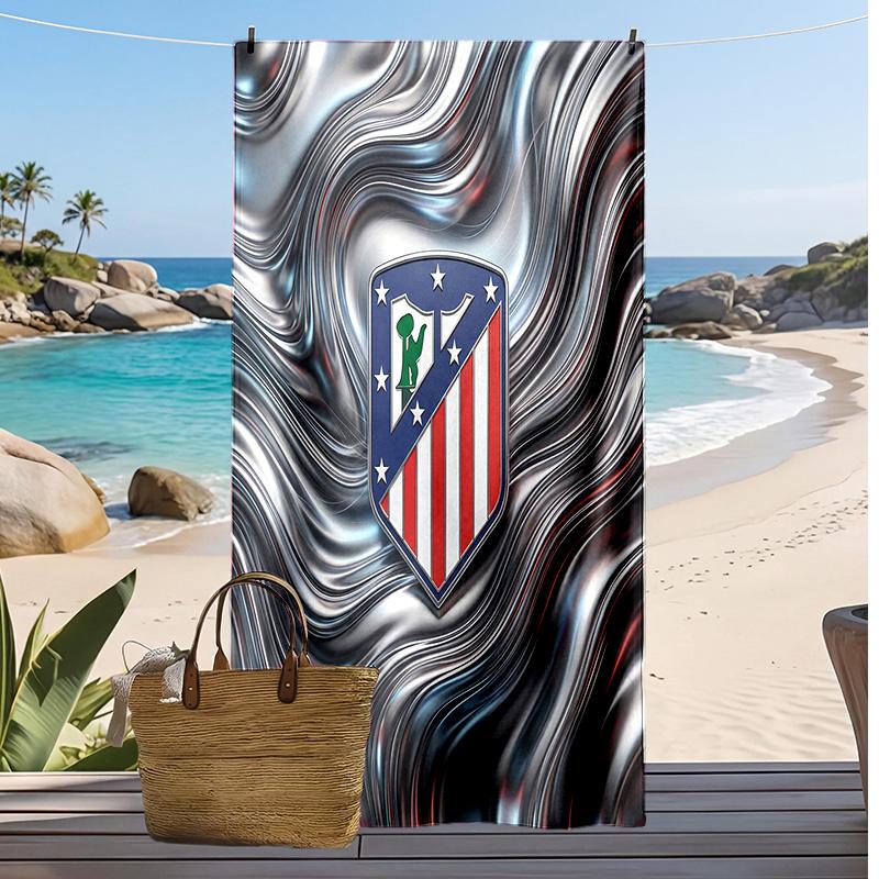 Atletico Madrid Printed Beach Towel Quick Dry Soft TowelPortable Large Rectangular Beach Blanket for Travel Swimming Pool