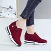 Women's Plus Size Platform Wedge Loafers, Thick Sole Hidden Lift Dress Shoes