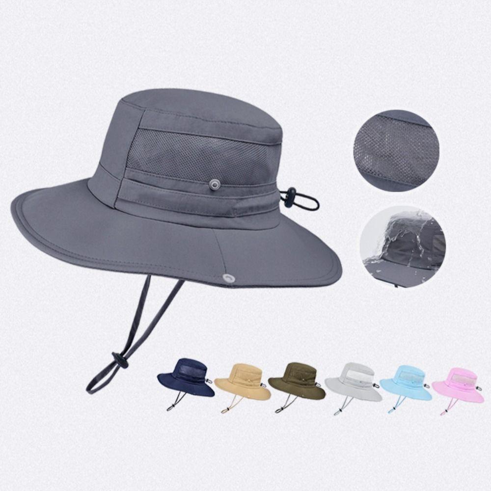

Breathable Bucket Hat Sun Protection Fisherman Cap Fashion Sun Hat Summer бежевий