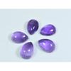 9X13MM Natural Amethst Ring Size Pear Cabochon Loose Gemstone 5Pcs Lot 25Cts A-448