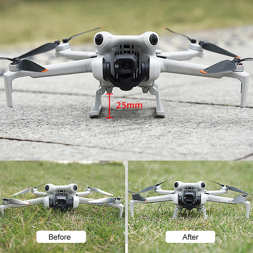 Landing Gear Drone Accessories Foldable Extended Landing Gear Leg Kit Extended Landing Drone Accessories Gear for DJI Mini 4 Pro