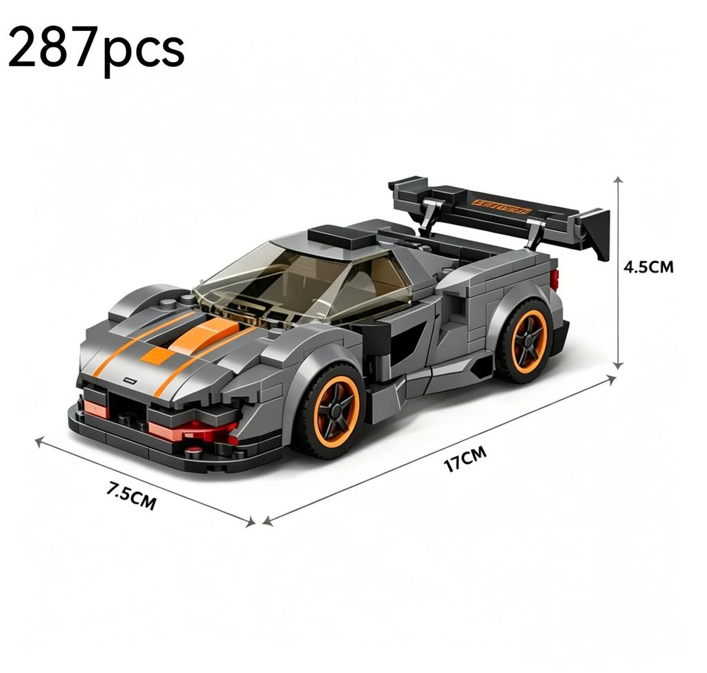 Stadt Technisches Speed Rennwagen MOC Bausteine Sport Rennfahrzeug Modell Pädagogische Montagebausteine Spielzeug für Männer Weihnachten