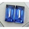 Emerald Shape 18 Carat NATURAL Blue Sapphire CERTIFIED Loose Gemstone Pair A-1652