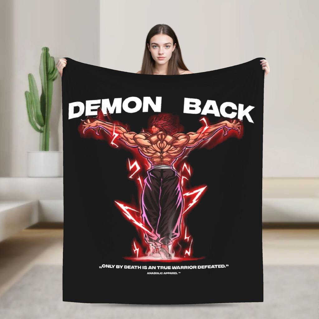 Yujiro Hanma The Strongest Creature Baki Blankets Flannel Winter Breathable Warm Throw Blanket for Home Travel Bedspread