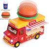 1/36 Alloy Toy Cars, Creative Decorative Models of Car Food Trucks with Sound and Light, for Children Girls and Boys